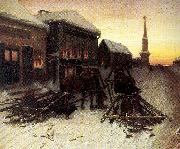Perov, Vasily The Last Tavern at the City Gates oil on canvas
